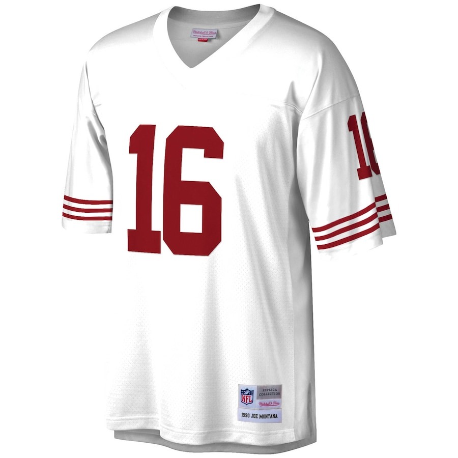 Men's San Francisco 49ers Joe Montana Mitchell & Ness White Legacy Replica Jersey - ujerseystore