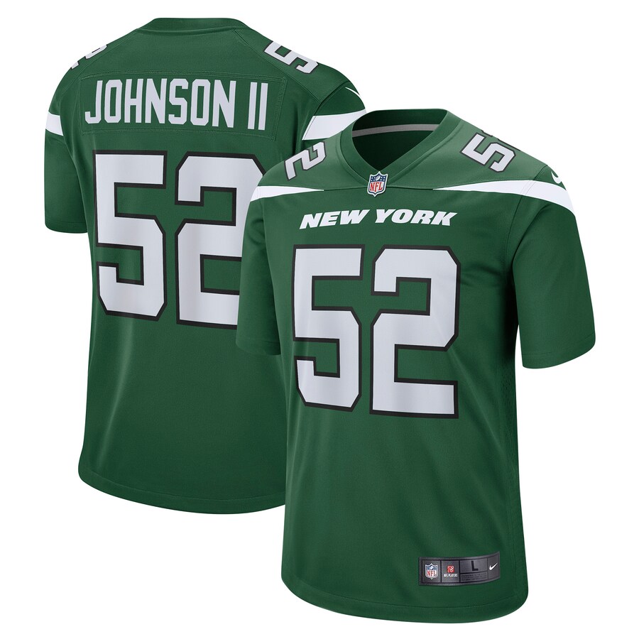 Men's New York Jets Jermaine Johnson II Nike Green Player Game Jersey - ujerseystore