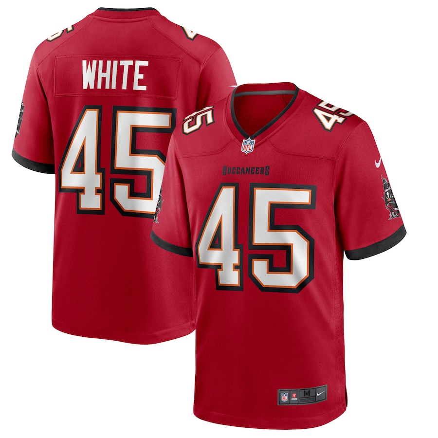 Men's Tampa Bay Buccaneers Devin White Nike Red Game Player Jersey - ujerseystore