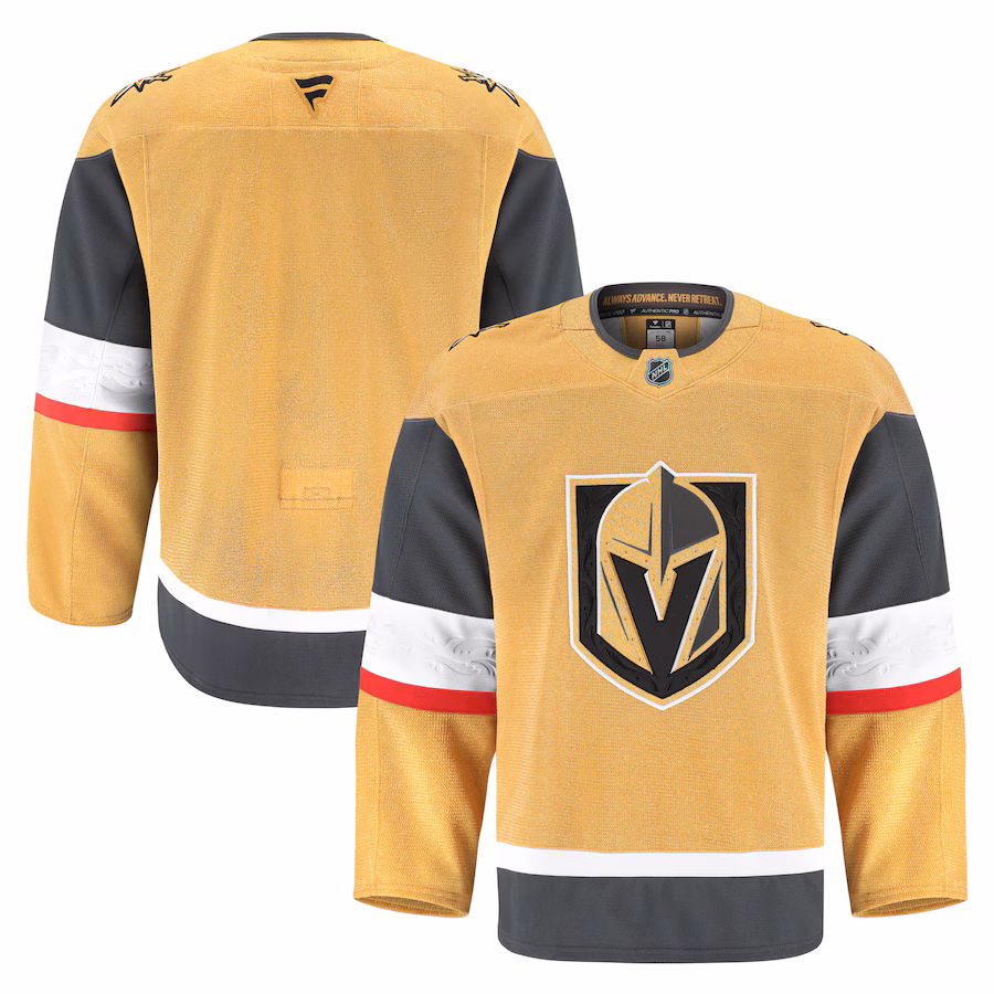 Men's Vegas Golden Knights Fanatics Gold Home Authentic Pro Jersey - ujerseystore