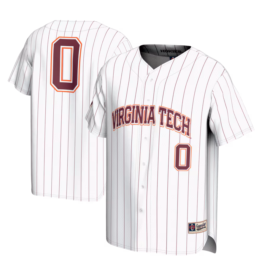Youth GameDay Greats #0 White Virginia Tech Hokies Lightweight Baseball Fashion Jersey - ujerseystore