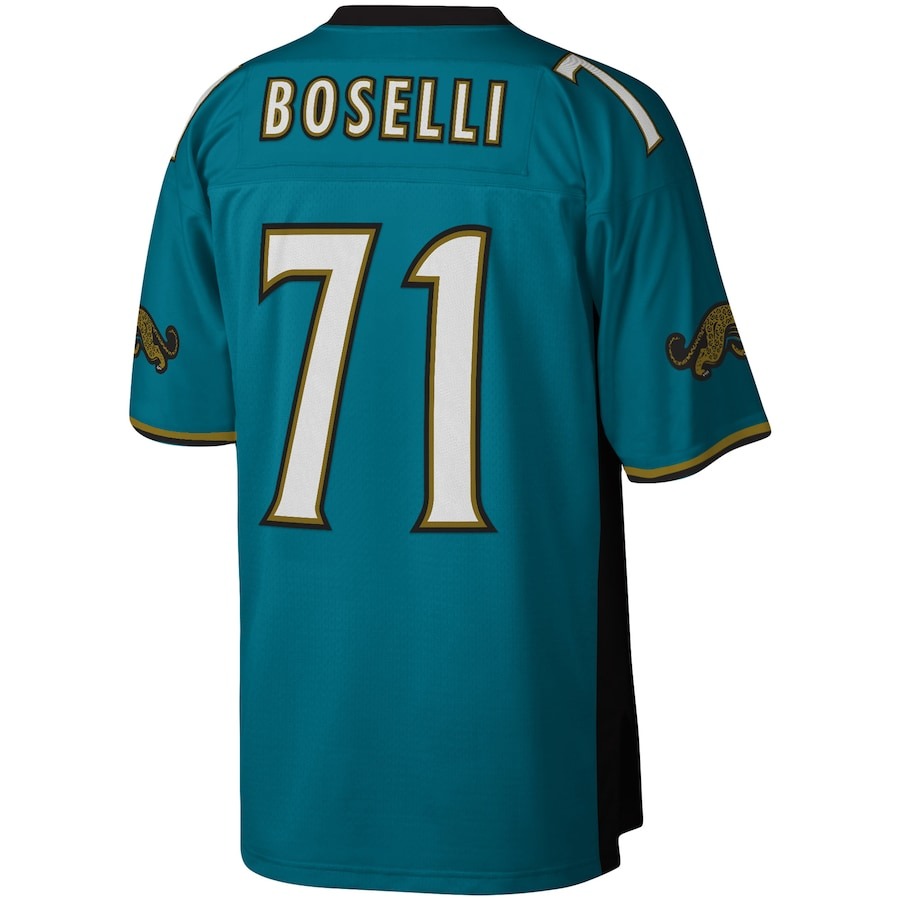 Men's Jacksonville Jaguars Tony Boselli Mitchell & Ness Teal Legacy Replica Jersey - ujerseystore
