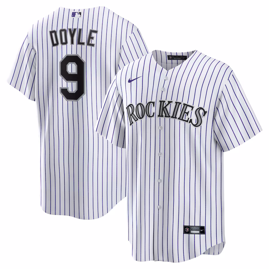 Men's Colorado Rockies Brenton Doyle Nike White Home Replica Jersey - ujerseystore