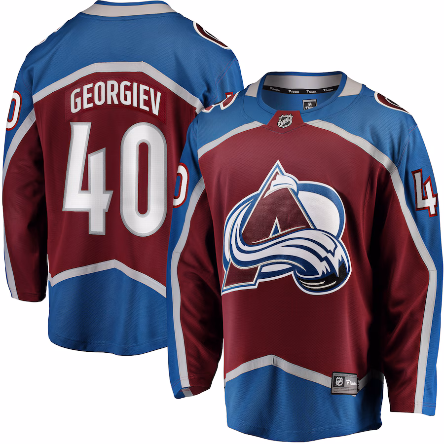 Men's Colorado Avalanche Alexandar Georgiev Fanatics Burgundy Home Breakaway Player Jersey - ujerseystore