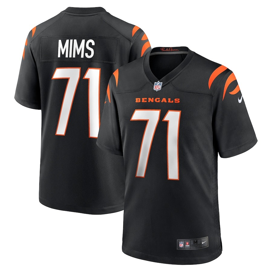 Men's Cincinnati Bengals Amarius Mims Nike Black 2024 NFL Draft First Round Pick Player Game Jersey - ujerseystore