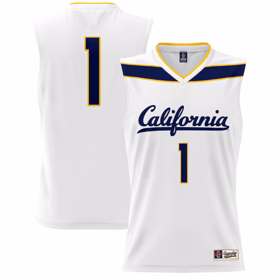 #1 Cal Bears GameDay Greats Lightweight Basketball Fashion Jersey - White - ujerseystore