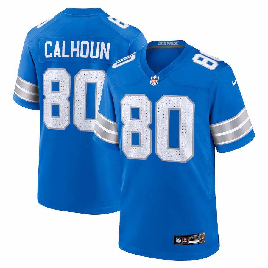Men's Detroit Lions Jalon Calhoun Nike  Blue Game Jersey - ujerseystore