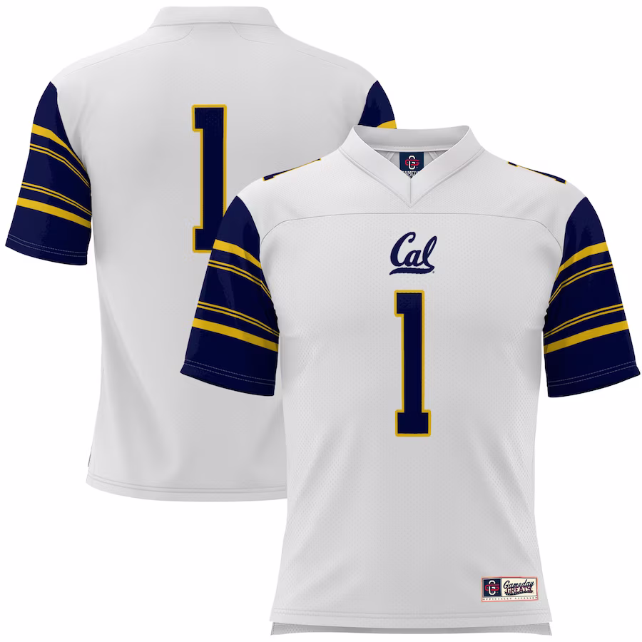 #1 Cal Bears GameDay Greats Youth Football Jersey - White - ujerseystore