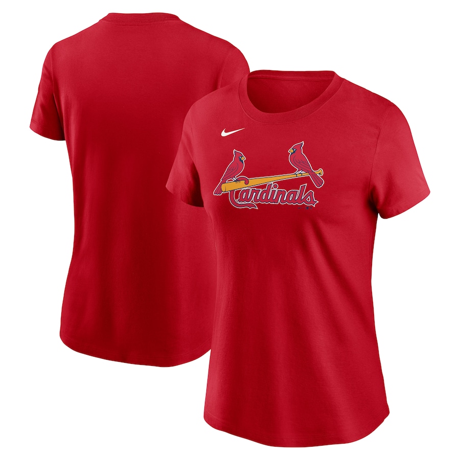 Women's St. Louis Cardinals Nike Red Fuse Wordmark T-Shirt - ujerseystore