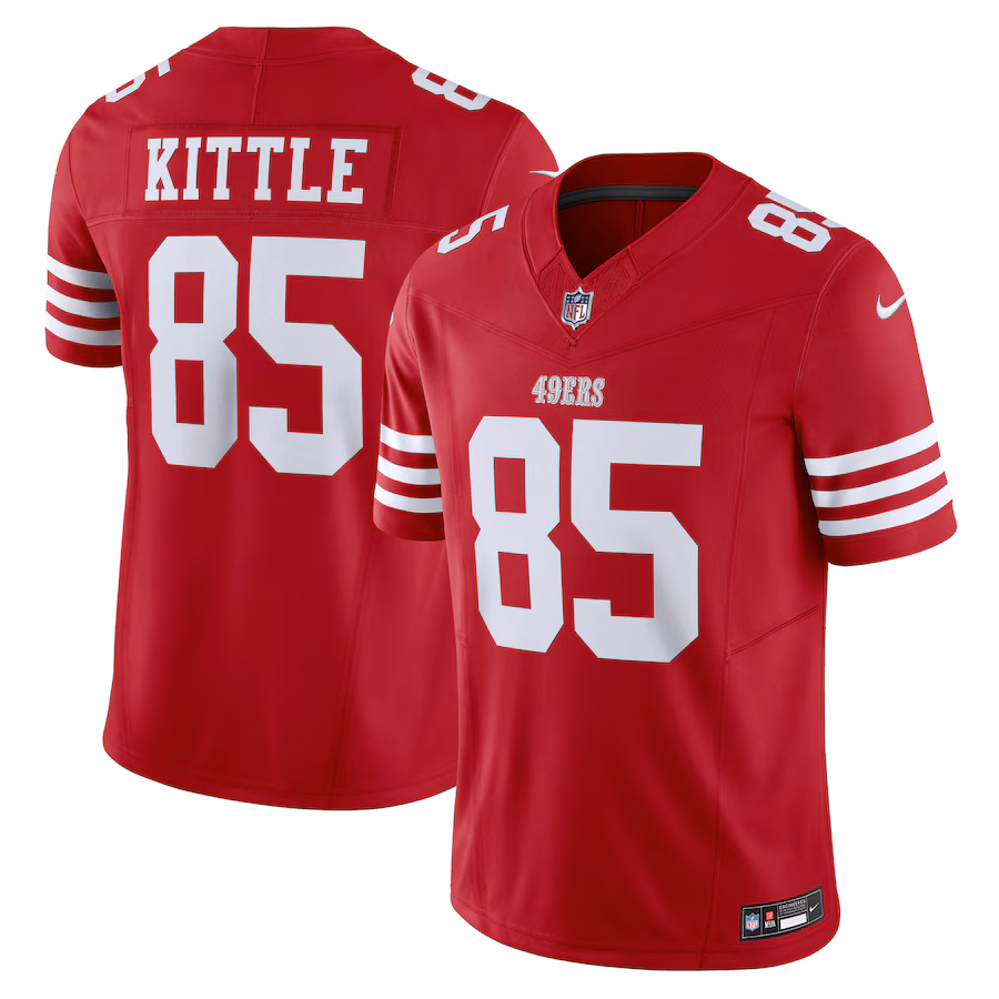 Men's San Francisco 49ers George Kittle Nike Scarlet Vapor F.U.S.E. Limited Jersey - ujerseystore