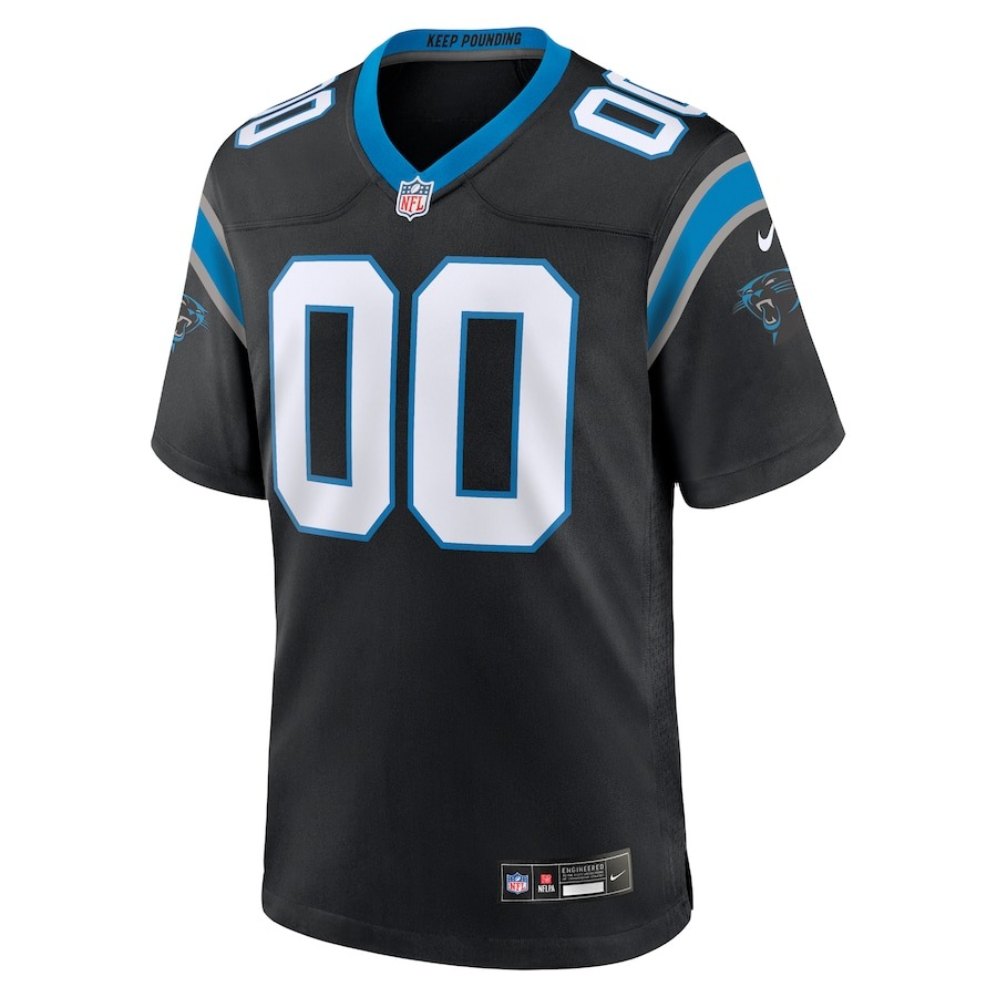Men's Carolina Panthers Nike Black Custom Game Jersey - ujerseystore