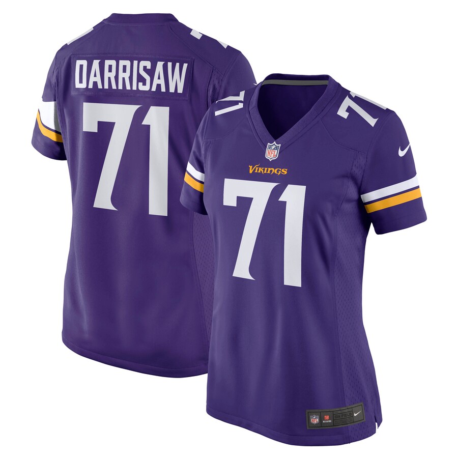 Women's Minnesota Vikings Christian Darrisaw Nike Purple Game Jersey - ujerseystore