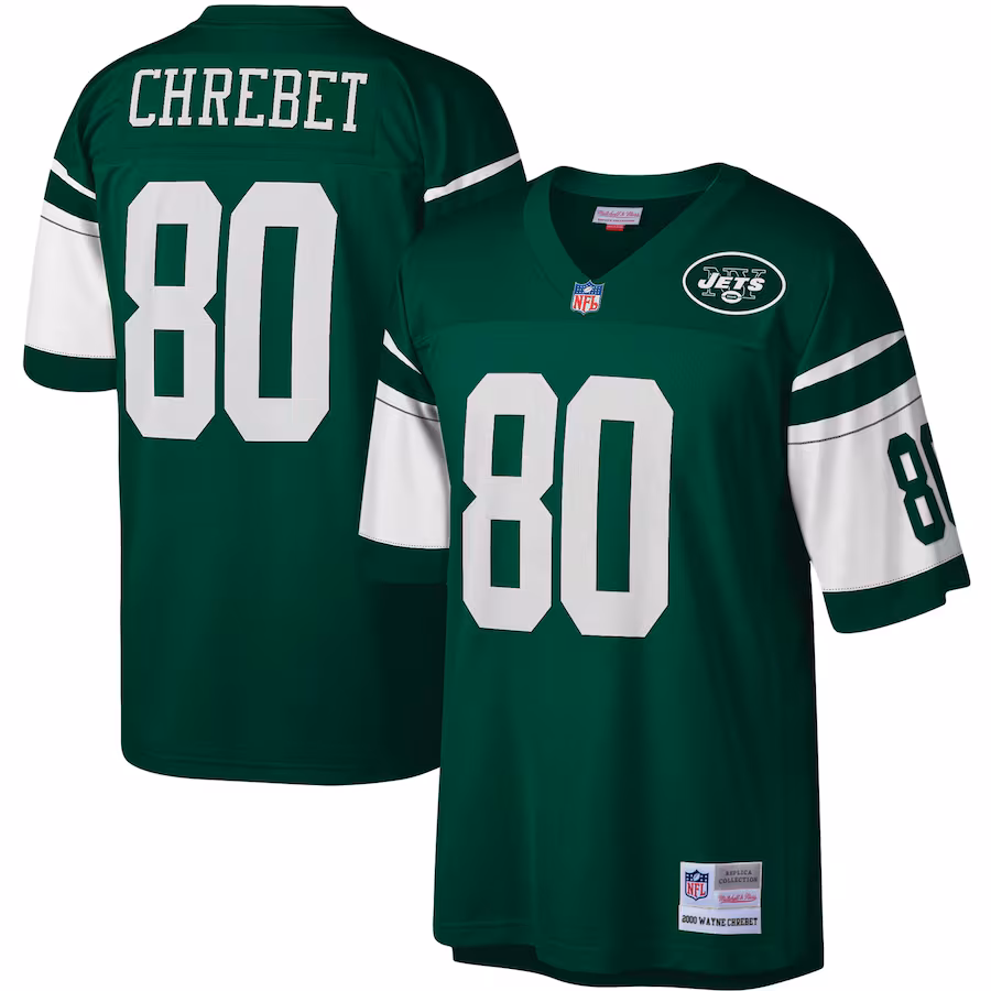 Men's New York Jets Wayne Chrebet Mitchell & Ness Green Legacy Replica Jersey - ujerseystore