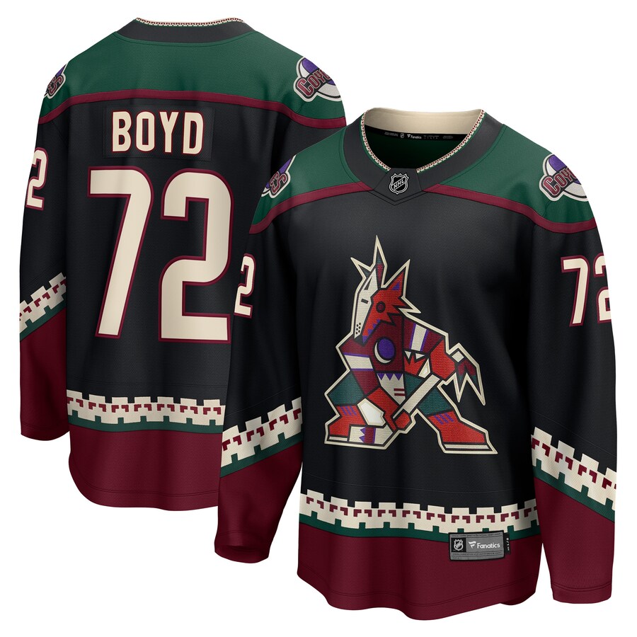 Men's Arizona Coyotes Travis Boyd Fanatics Branded Black Home Breakaway Player Jersey - ujerseystore