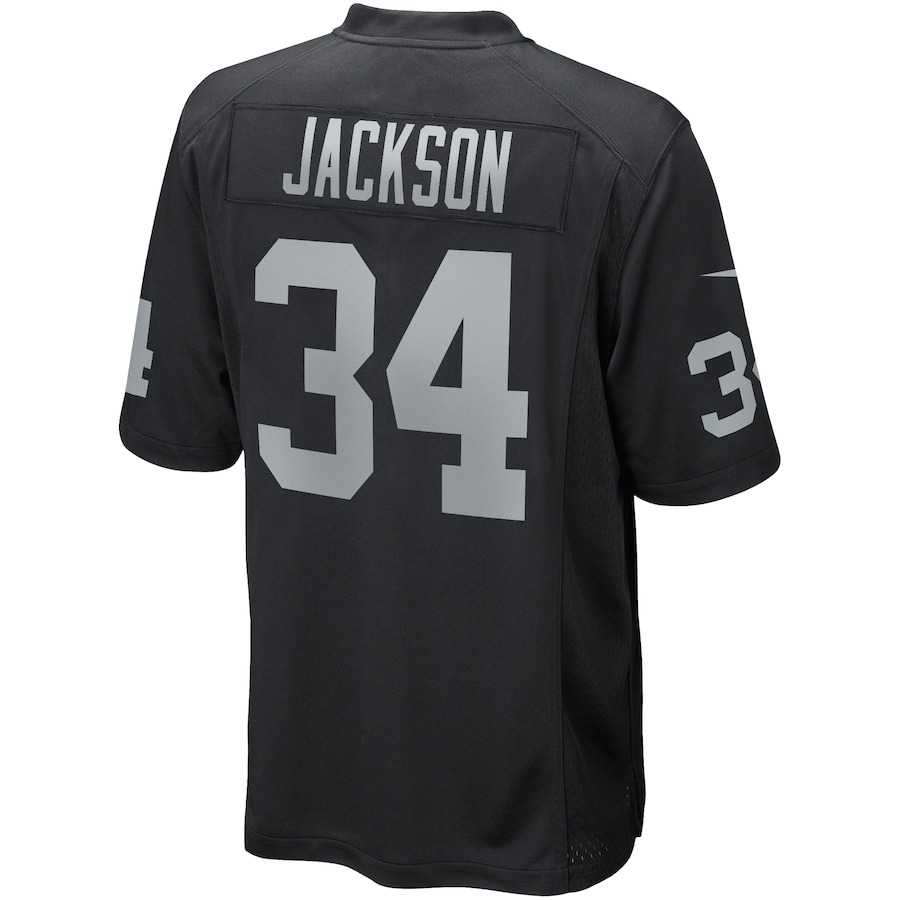 Men's Las Vegas Raiders Bo Jackson Nike Black Game Retired Player Jersey - ujerseystore