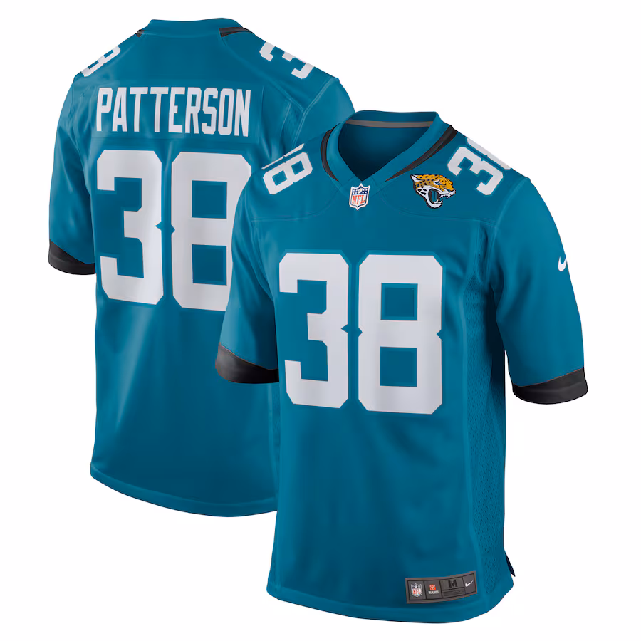 Men's Jacksonville Jaguars Riley Patterson Nike  Teal Team Game Jersey - ujerseystore