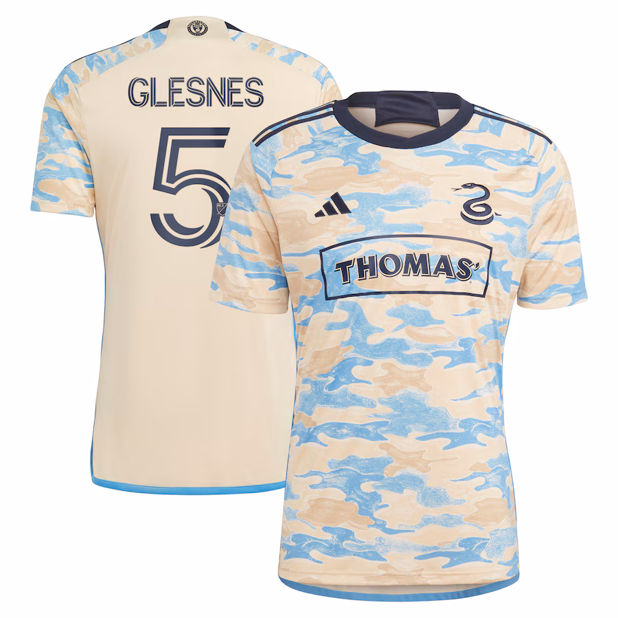 Men's Philadelphia Union Jakob Glesnes adidas Tan 2023 For Philly Replica Jersey - ujerseystore