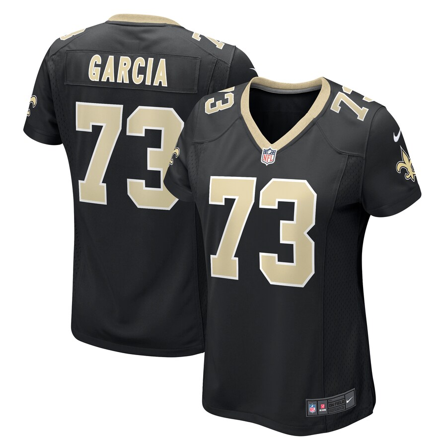 Women's New Orleans Saints Max Garcia Nike  Black Team Game Jersey - ujerseystore