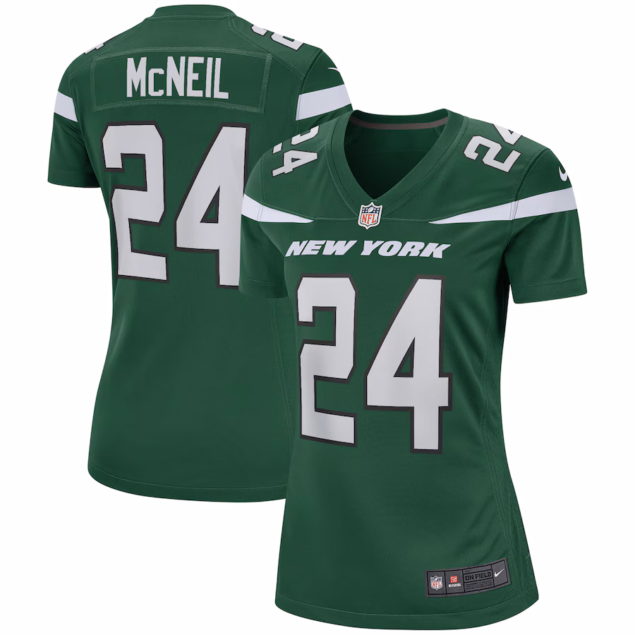 Women's New York Jets Freeman McNeil Nike Gotham Green Game Retired Player Jersey - ujerseystore