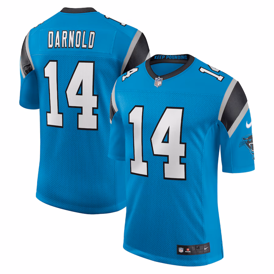 Men's Carolina Panthers Sam Darnold Nike Blue Vapor Limited Jersey - ujerseystore