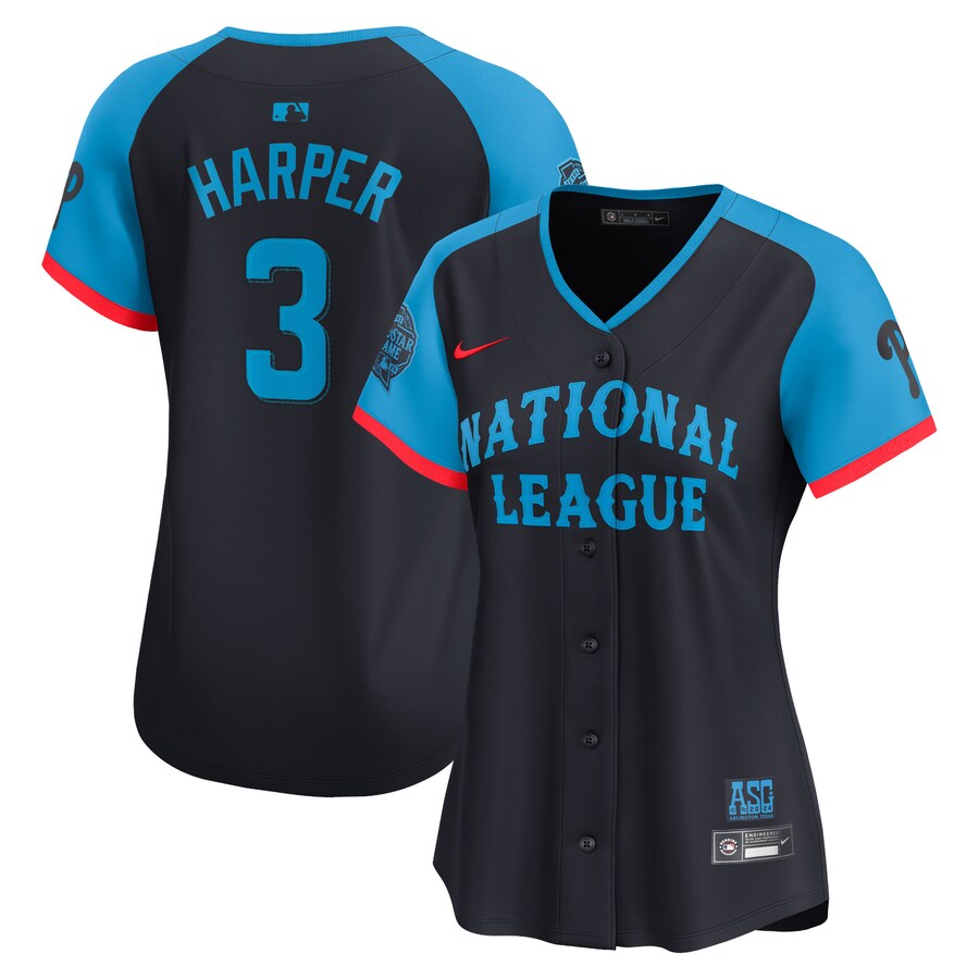Women's National League Bryce Harper Nike Navy 2024 MLB All-Star Game Limited Player Jersey - ujerseystore