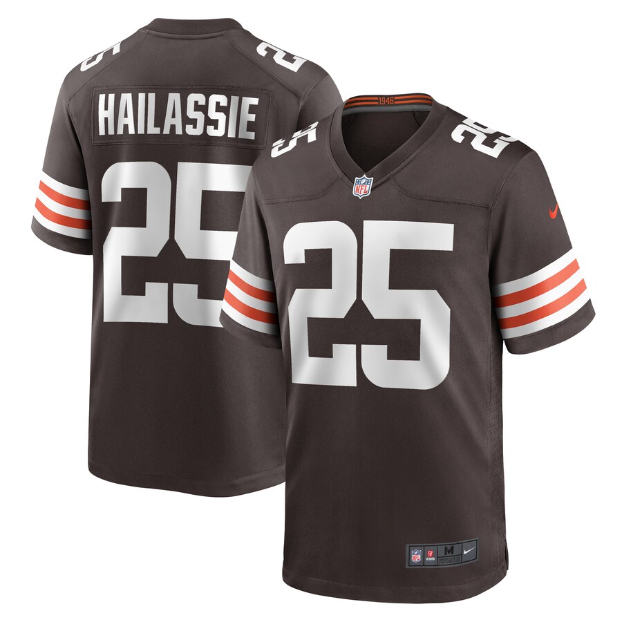 Men's Cleveland Browns Kahlef Hailassie Nike  Brown Team Game Jersey - ujerseystore