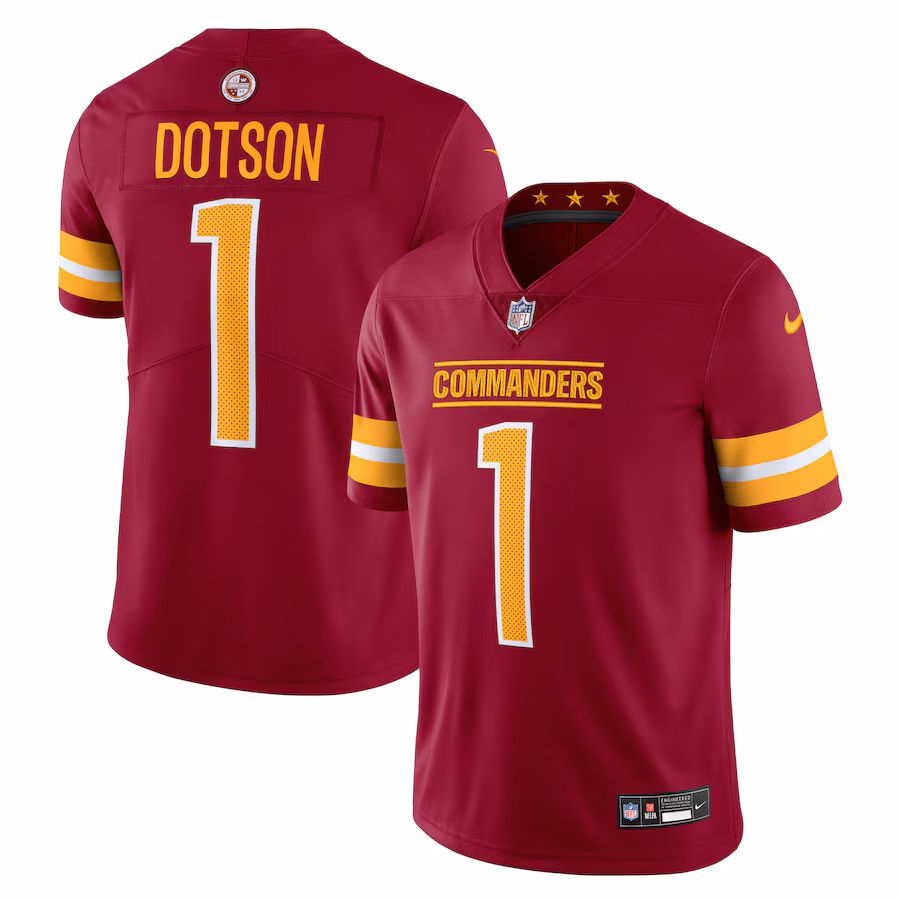Men's Washington Commanders Jahan Dotson Nike Burgundy  Vapor Untouchable Limited Jersey - ujerseystore