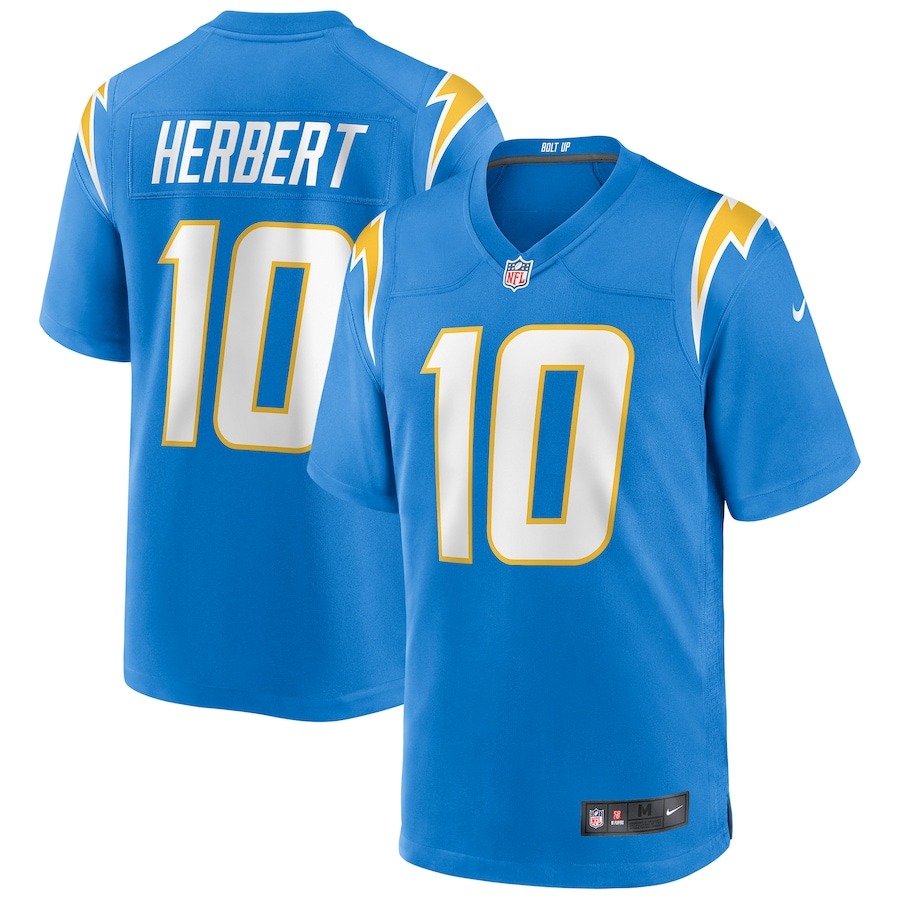 Men's Los Angeles Chargers Justin Herbert Nike Powder Blue Player Game Jersey - ujerseystore