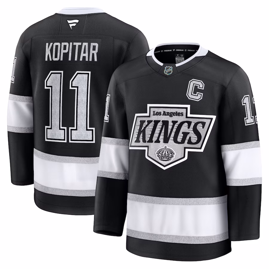 Men's Los Angeles Kings Anze Kopitar Fanatics Black Home Premium Jersey - ujerseystore