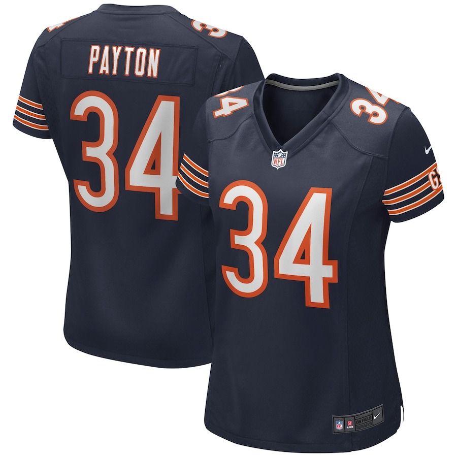 Women's Chicago Bears Walter Payton Nike Navy Game Retired Player Jersey - ujerseystore