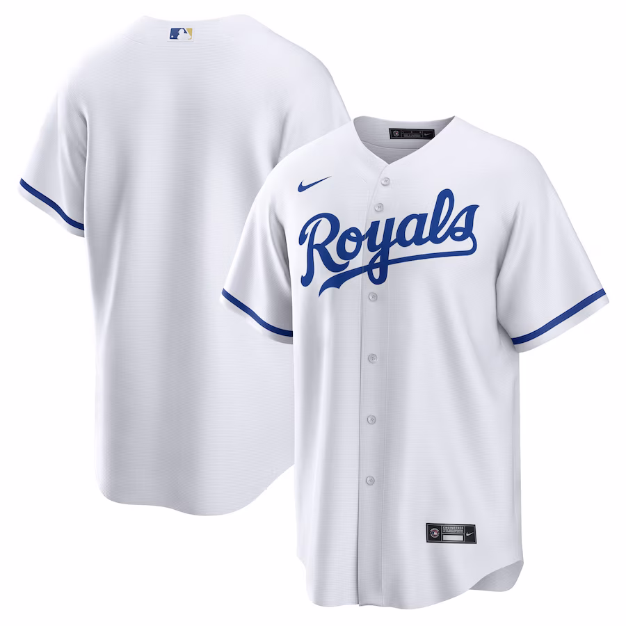 Men's Kansas City Royals Nike White Home Blank Replica Jersey - ujerseystore