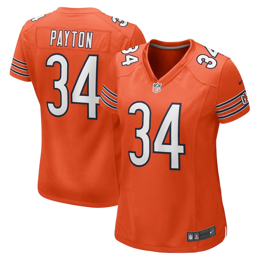 Women's Chicago Bears Walter Payton Nike Orange Retired Player Jersey - ujerseystore