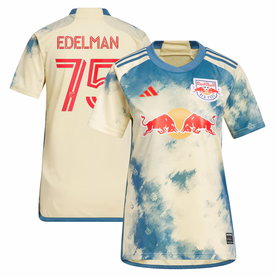 Women's New York Red Bulls Daniel Edelman adidas Yellow 2023 Daniel Patrick Kit Replica Jersey - ujerseystore