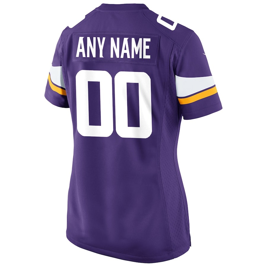 Women's Nike Purple Minnesota Vikings Custom Game Jersey - ujerseystore