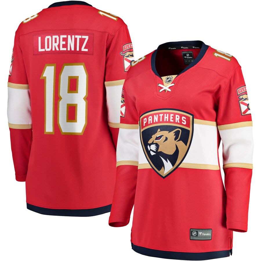 Women's Florida Panthers Steven Lorentz Fanatics Branded Red Home Breakaway Player Jersey - ujerseystore