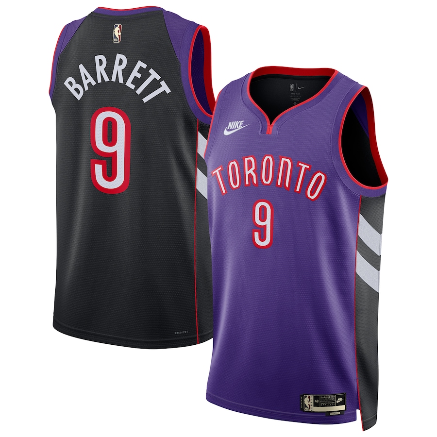 Unisex Toronto Raptors RJ Barrett Nike Purple 2024/25 Swingman Jersey - Classic Edition - ujerseystore