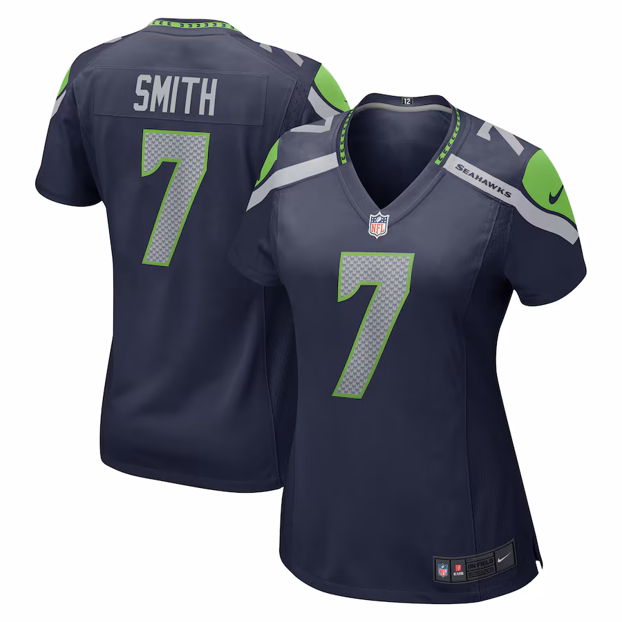 Women's Seattle Seahawks Geno Smith Nike Navy Player Jersey - ujerseystore