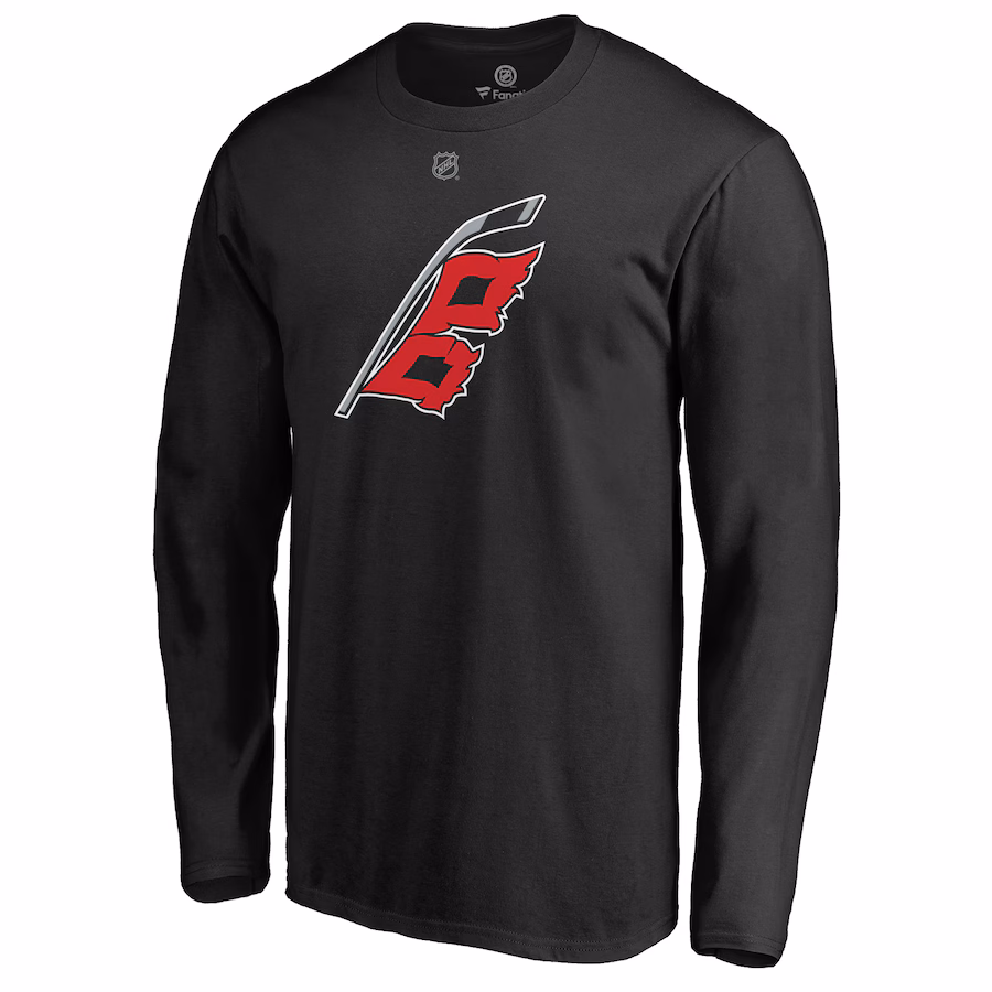Men's Carolina Hurricanes Black Team Alternate Long Sleeve T-Shirt - ujerseystore