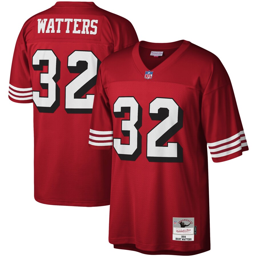 Men's San Francisco 49ers Ricky Watters Mitchell & Ness Scarlet Legacy Replica Jersey - ujerseystore