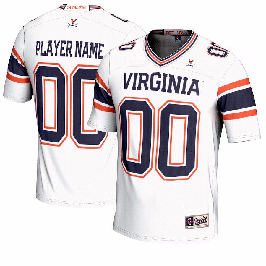 Virginia Cavaliers GameDay Greats Youth NIL Pick-A-Player Football Jersey - White - ujerseystore