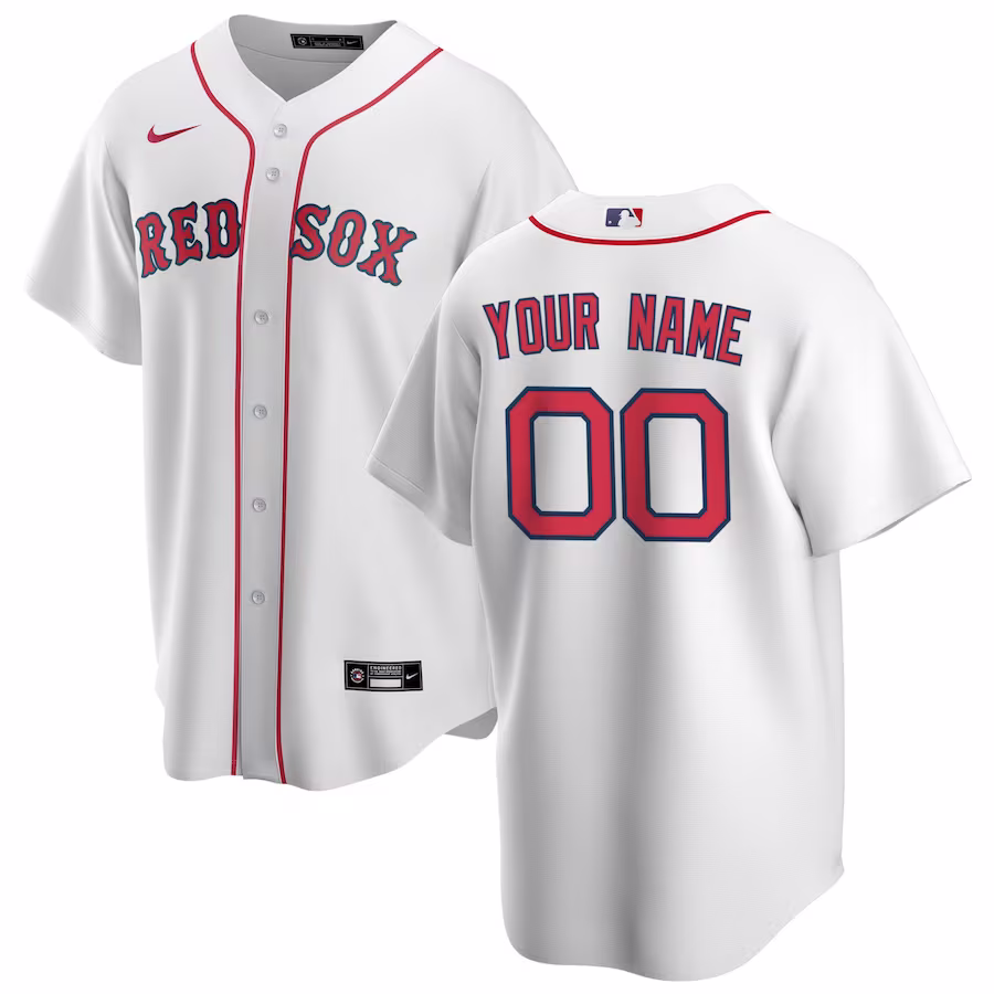 Youth Boston Red Sox Nike White Home Replica Custom Jersey - ujerseystore