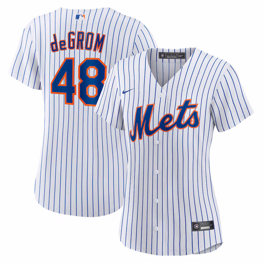 Women's New York Mets Jacob deGrom Nike White Home Replica Player Jersey - ujerseystore