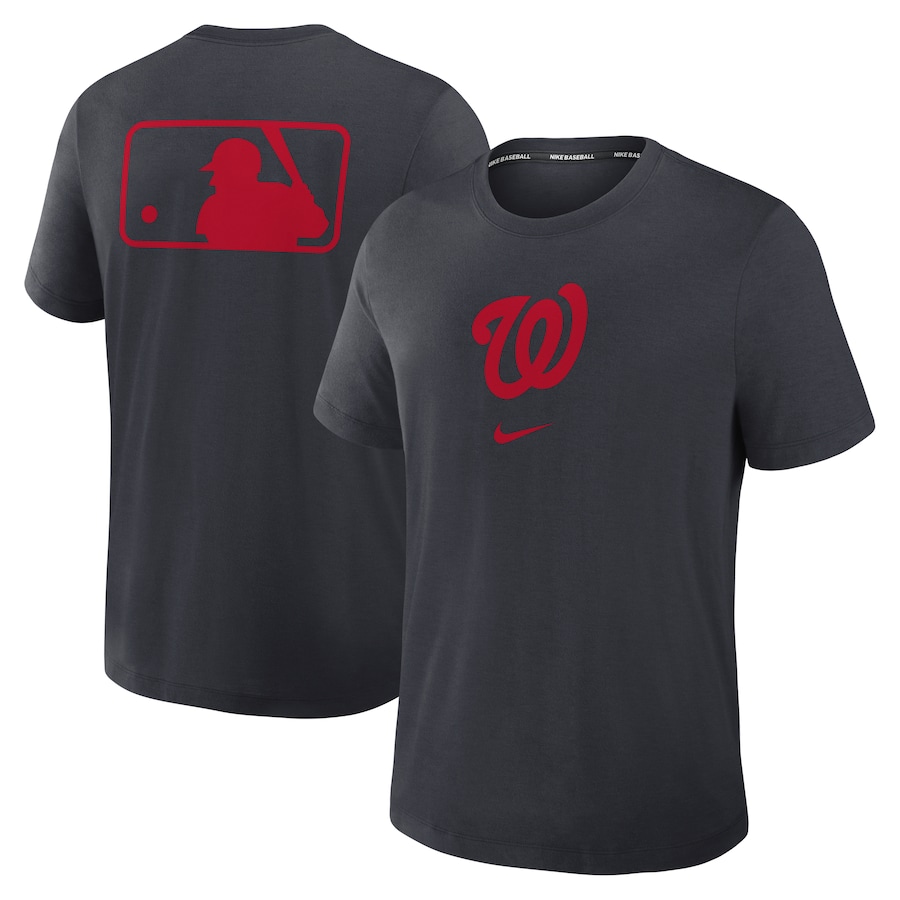 Men's Washington Nationals Nike Navy Authentic Collection Early Work Tri-Blend Performance T-Shirt - ujerseystore