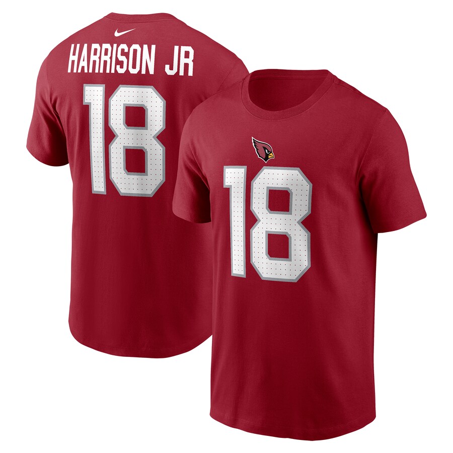 Men's Arizona Cardinals Marvin Harrison Jr. Nike Cardinal  Name & Number T-Shirt - ujerseystore