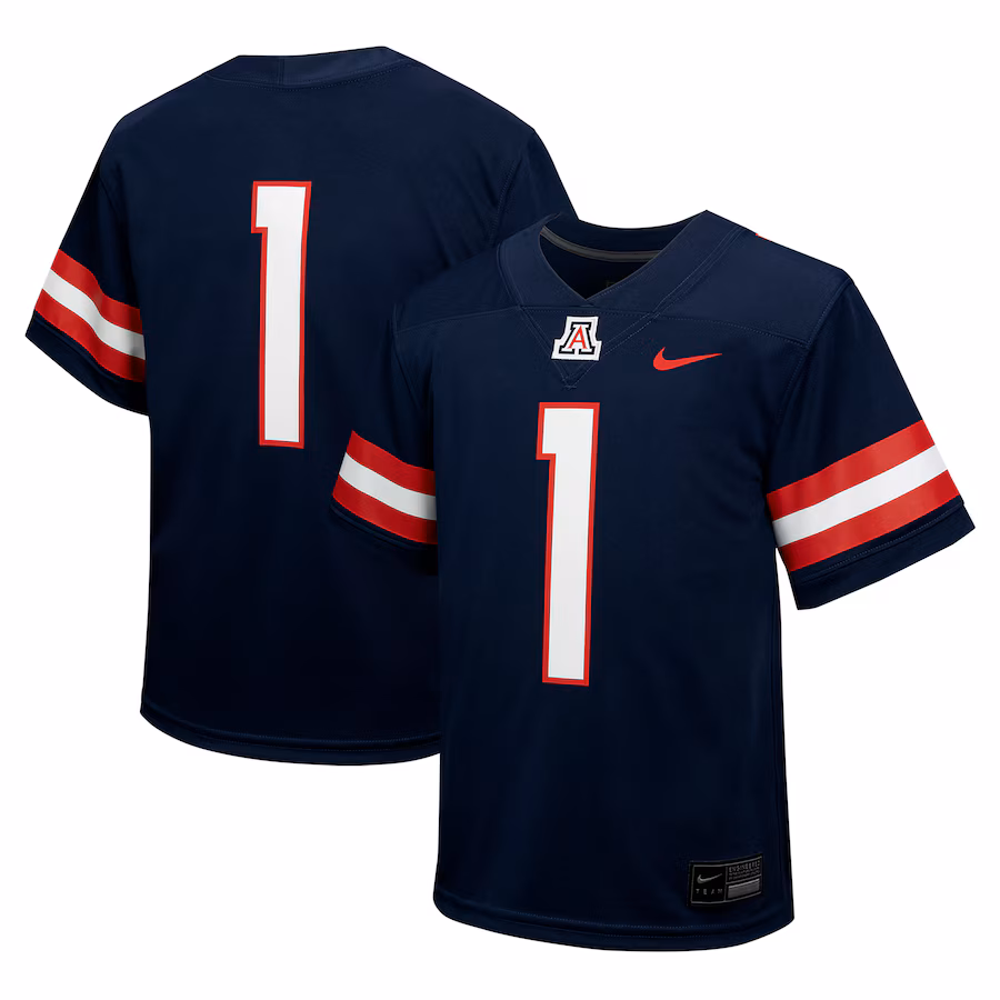 Youth Nike #1 Navy Arizona Wildcats Untouchable Football Jersey - ujerseystore