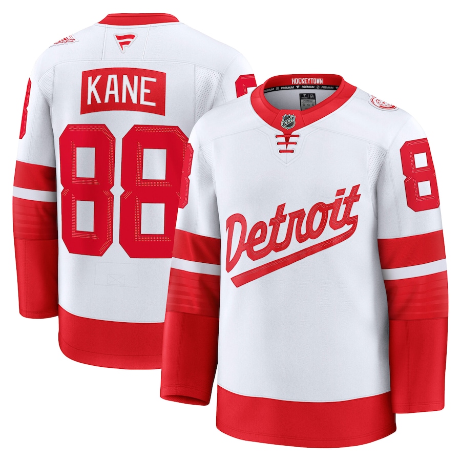 Men's Detroit Red Wings Patrick Kane Fanatics White 2025 NHL Stadium Series Premium Player Jersey - ujerseystore