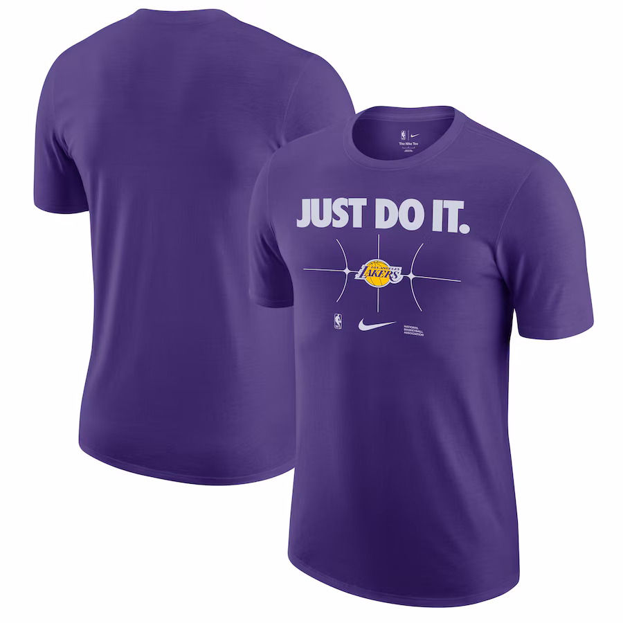 Men's Los Angeles Lakers Nike Purple Just Do It T-Shirt - ujerseystore