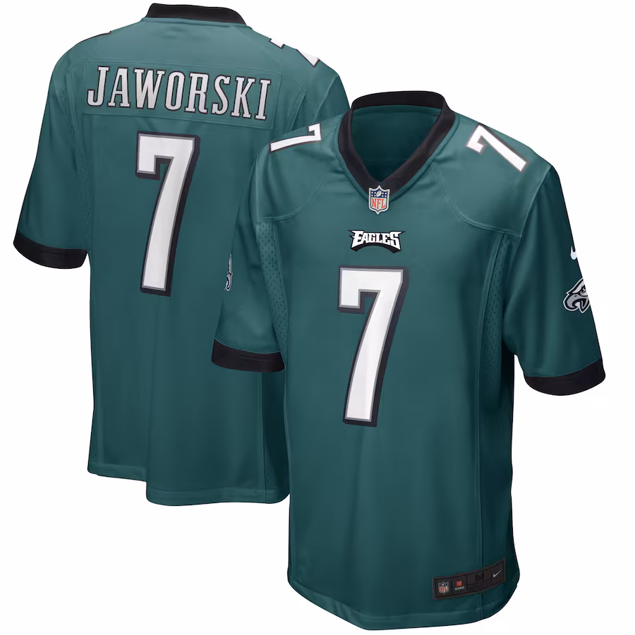Men's Philadelphia Eagles Ron Jaworski Nike Midnight Green Game Retired Player Jersey - ujerseystore
