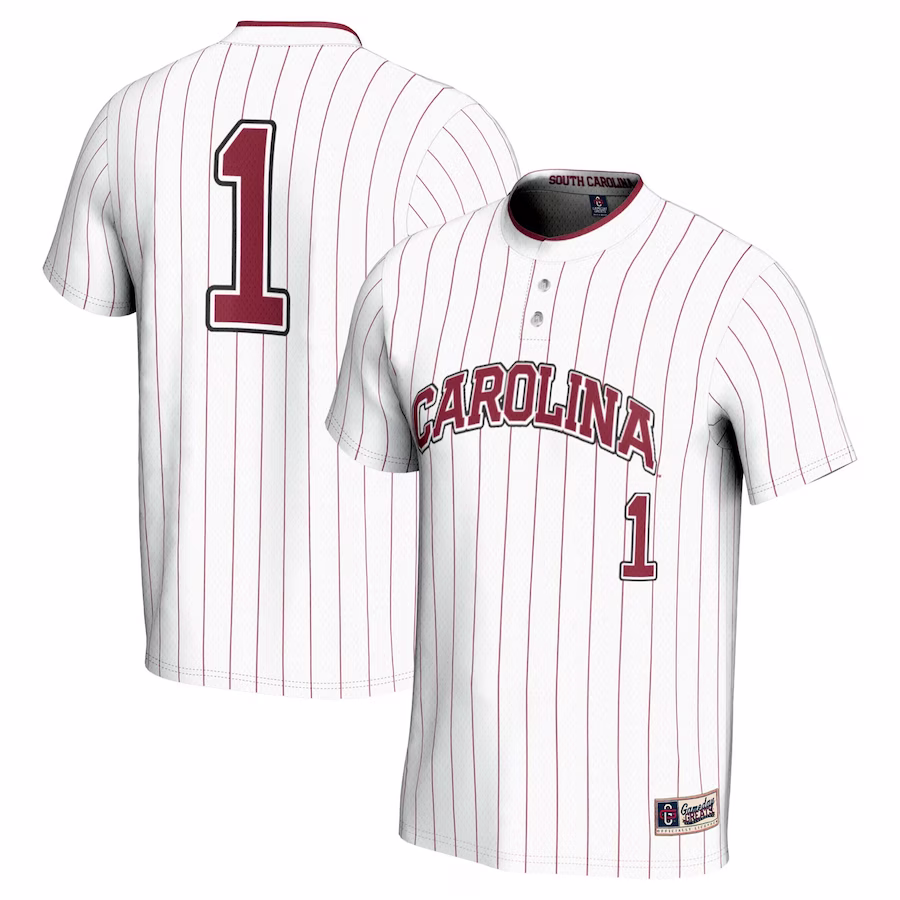 #1 South Carolina Gamecocks GameDay Greats Youth Lightweight Softball Jersey - White - ujerseystore