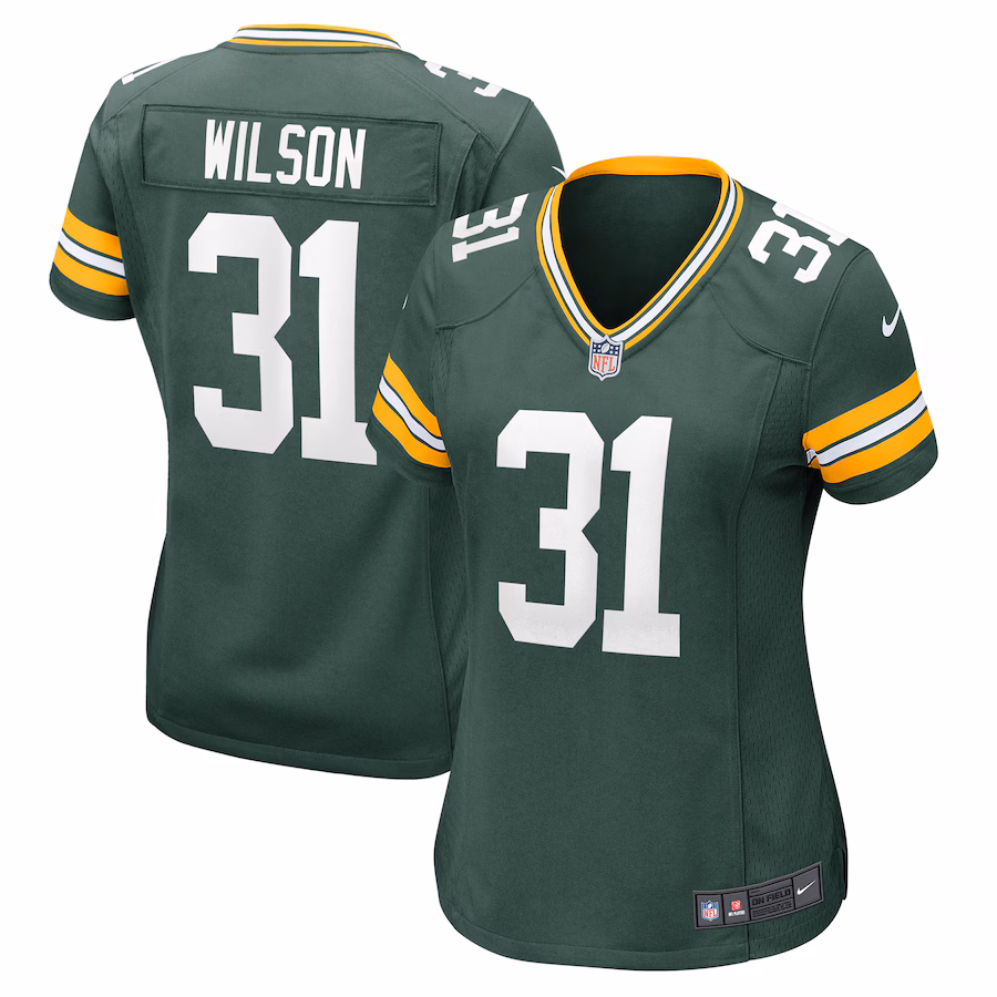 Women's Green Bay Packers Emanuel Wilson Nike Green Game Jersey - ujerseystore